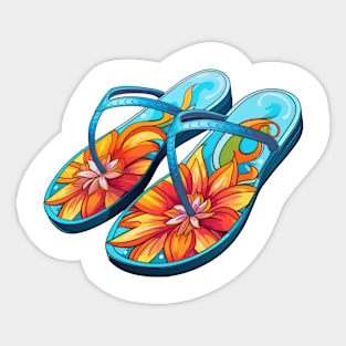 90s Retro Flip Flops Sticker